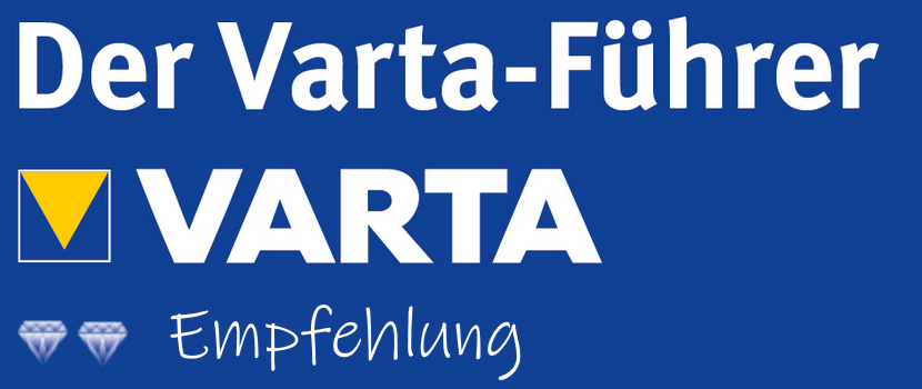 Das Bild zeigt das Varta Logo mit einer Empfehlung für das Hotel